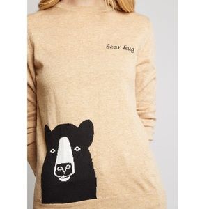NWT MODCLOTH Bear In Mind Knit Sweater